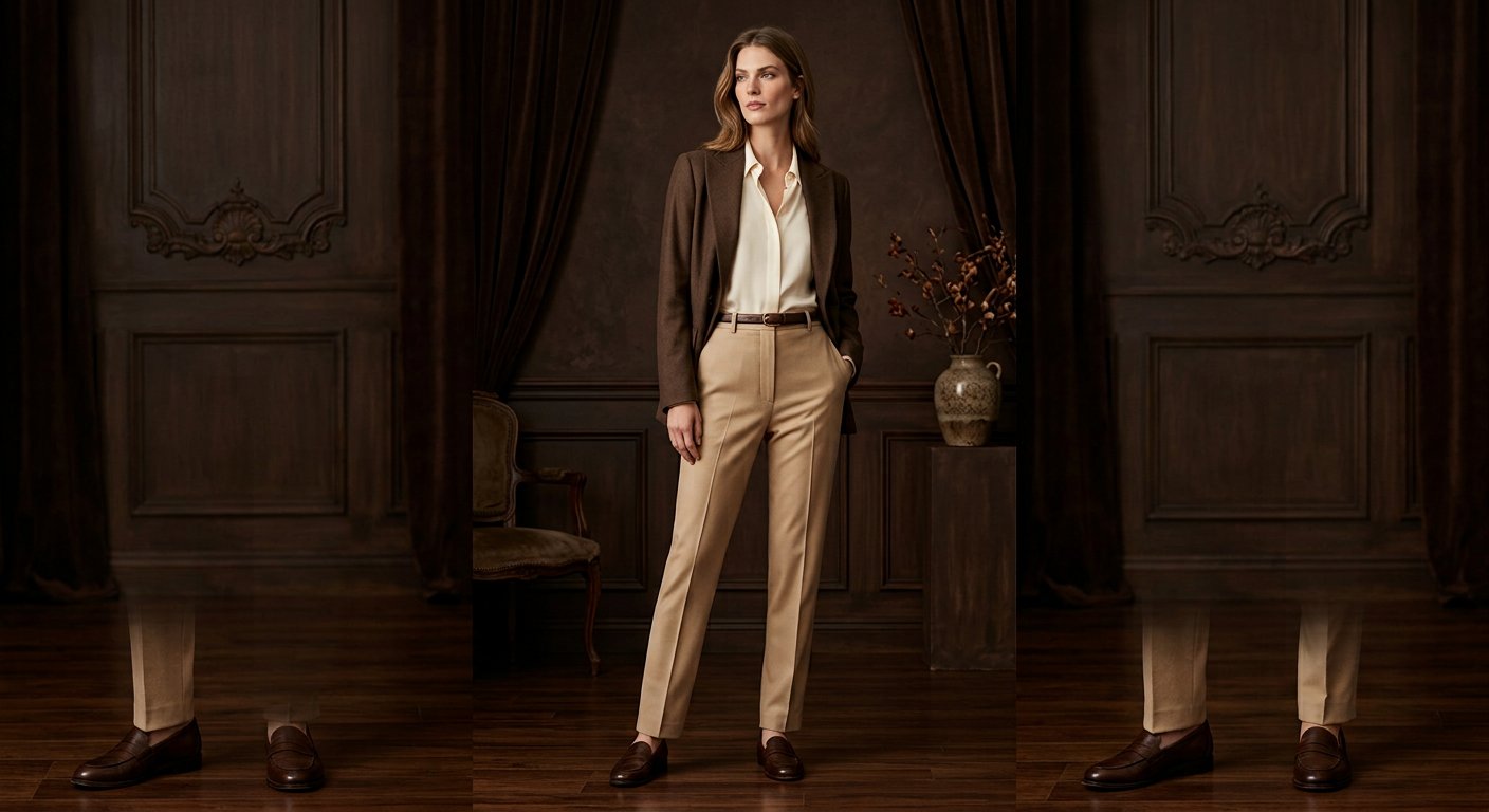 Tailored Champagne Trouser